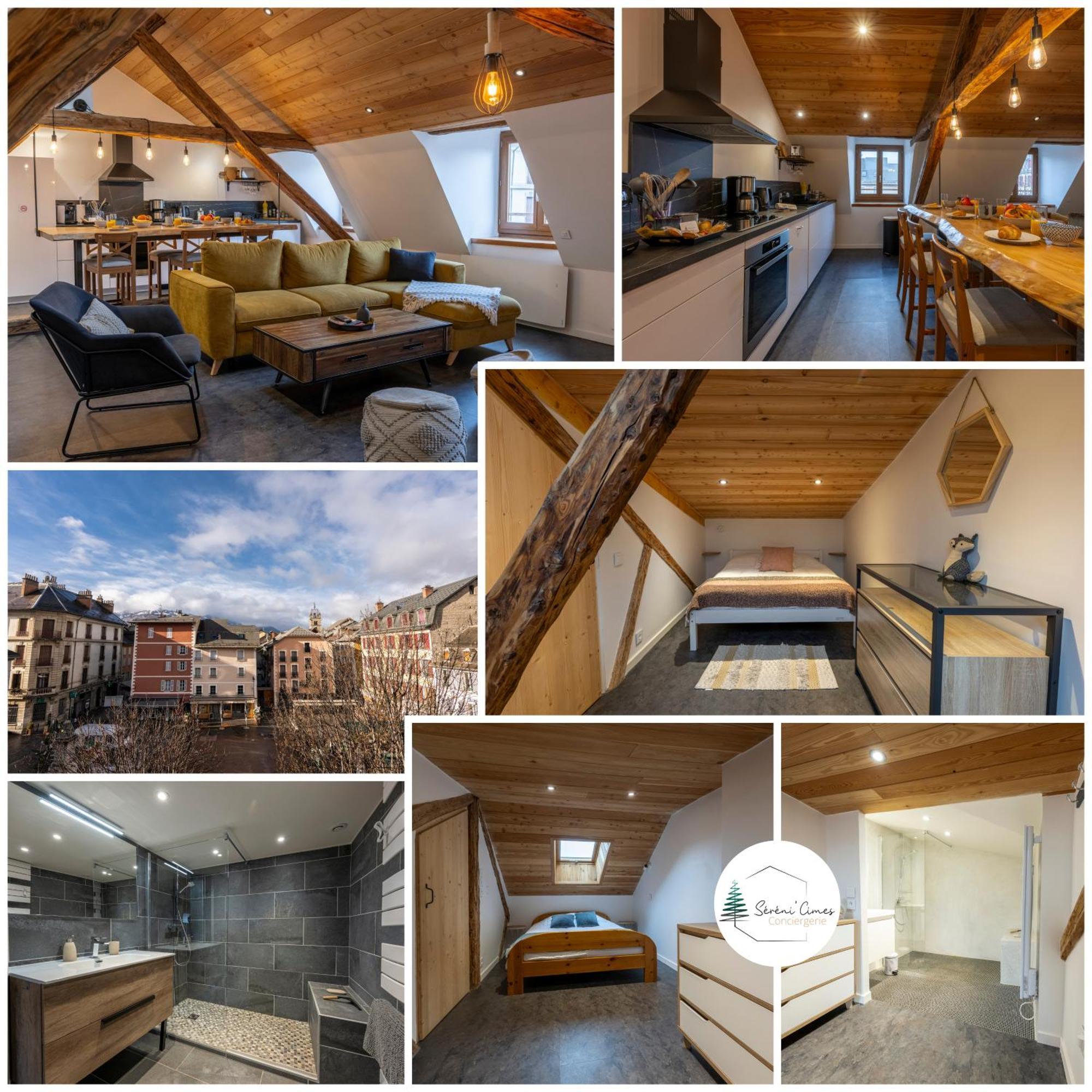 Superbe Loft - Situ Sur La Place Centrale Barcelonnette Esterno foto